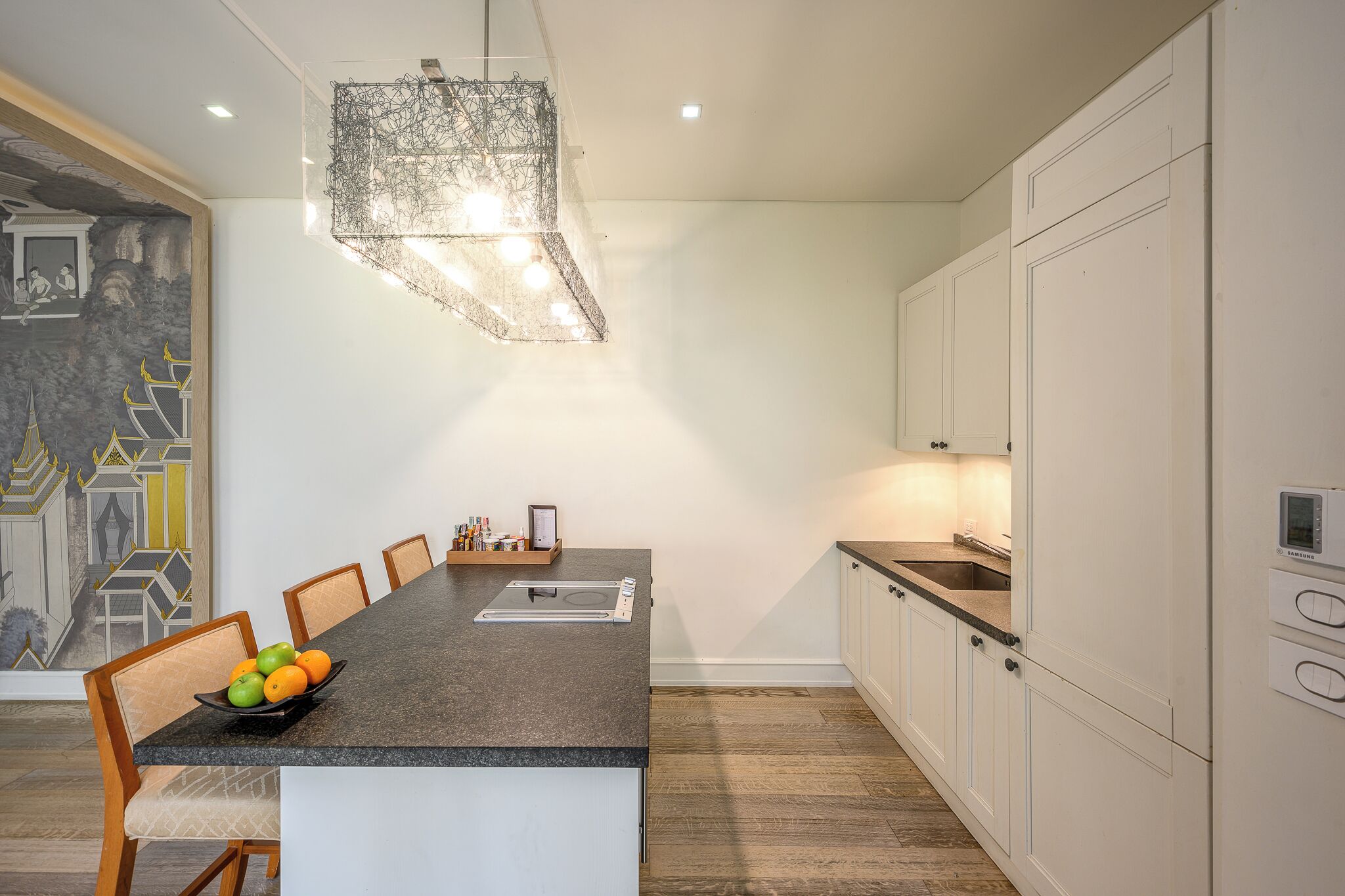 room, multiple beds, private pool, garden view (villa two bedroom private pool) | private kitchen | full-sized fridge, microwave, oven, stovetop