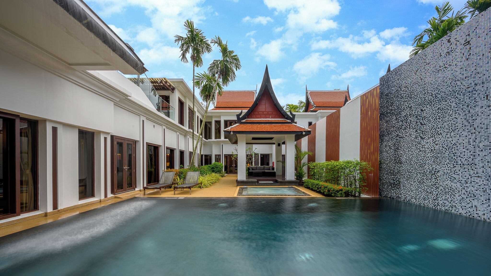 room, multiple beds, private pool, garden view (villa three bedroom private pool) | private pool