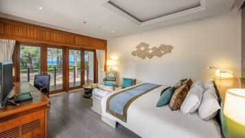 Suite estándar, 1 cama King size, alberca privada (Villa One Bedroom Private Pool Beachf) | Ropa de cama de alta calidad y minibar