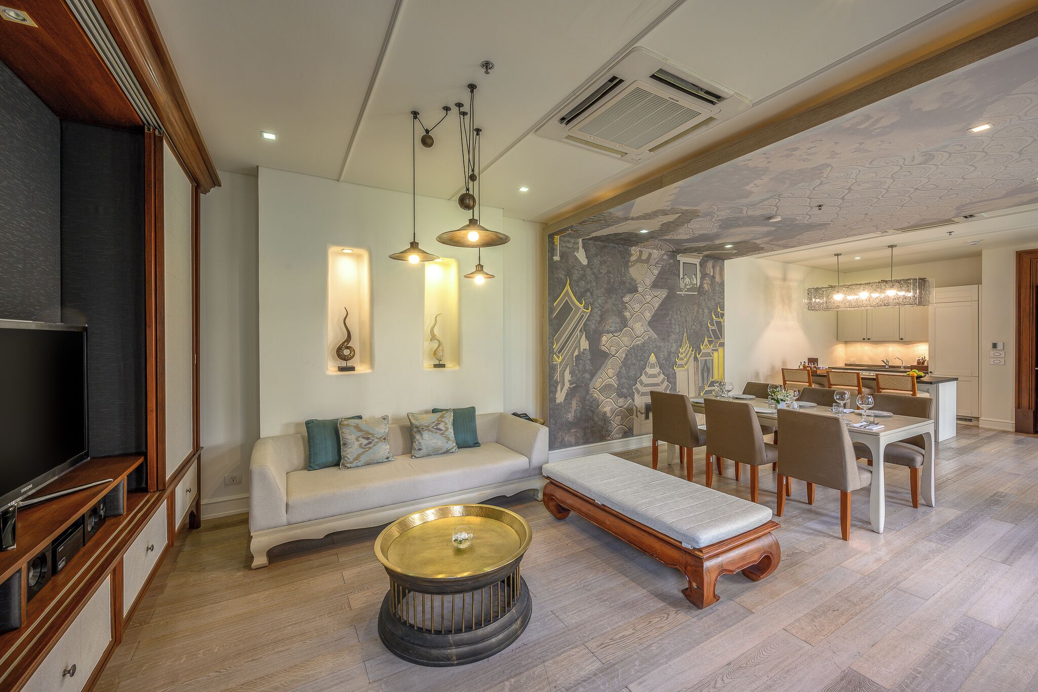 room, multiple beds, private pool, garden view (villa three bedroom private pool) | living area | 46-inch plasma tv with cable channels, tv, dvd player