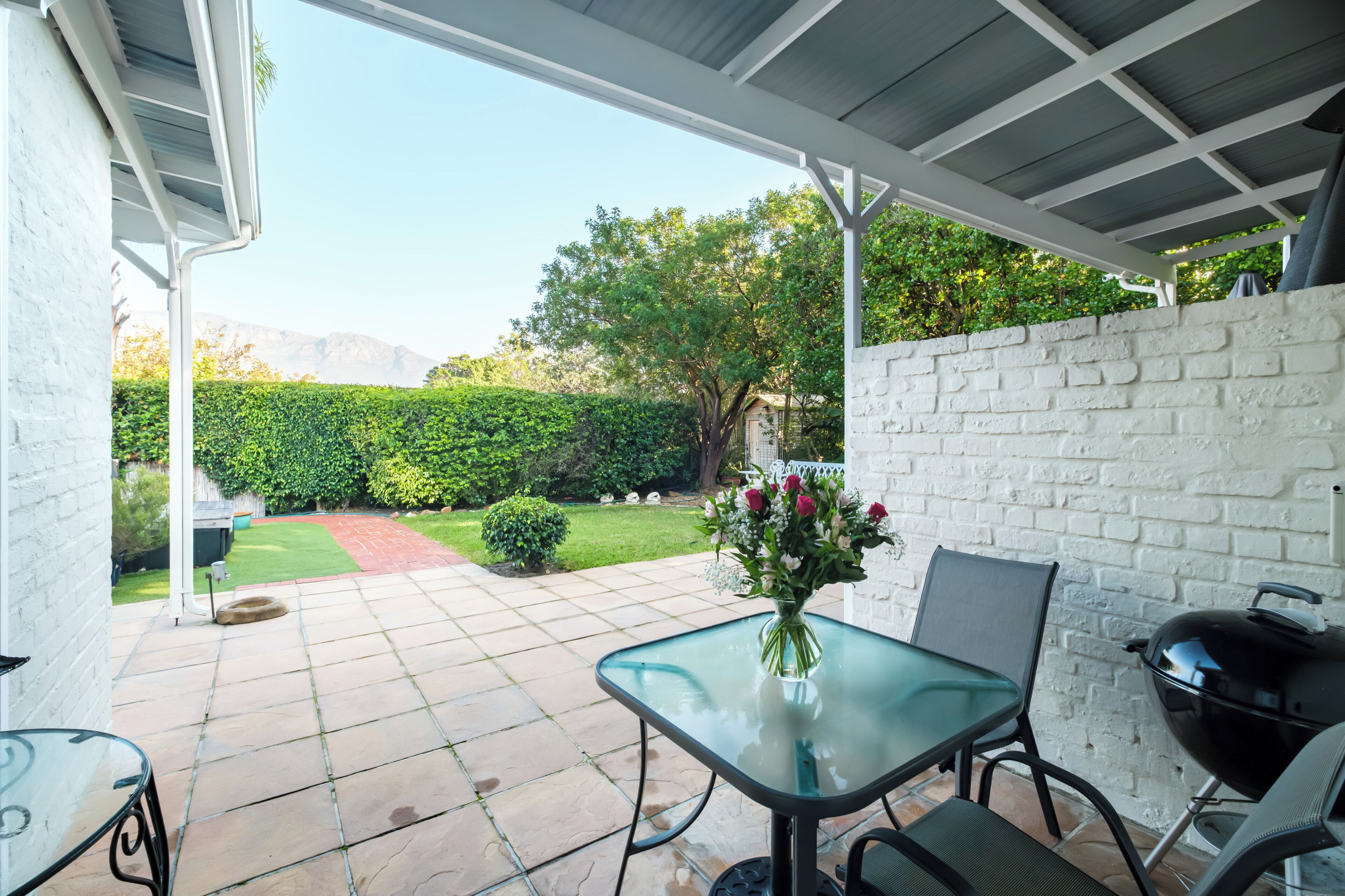 Tweepersoonskamer, 1 tweepersoonsbed of 2 eenpersoonsbedden, uitzicht op tuin (Self Catering) | Terras