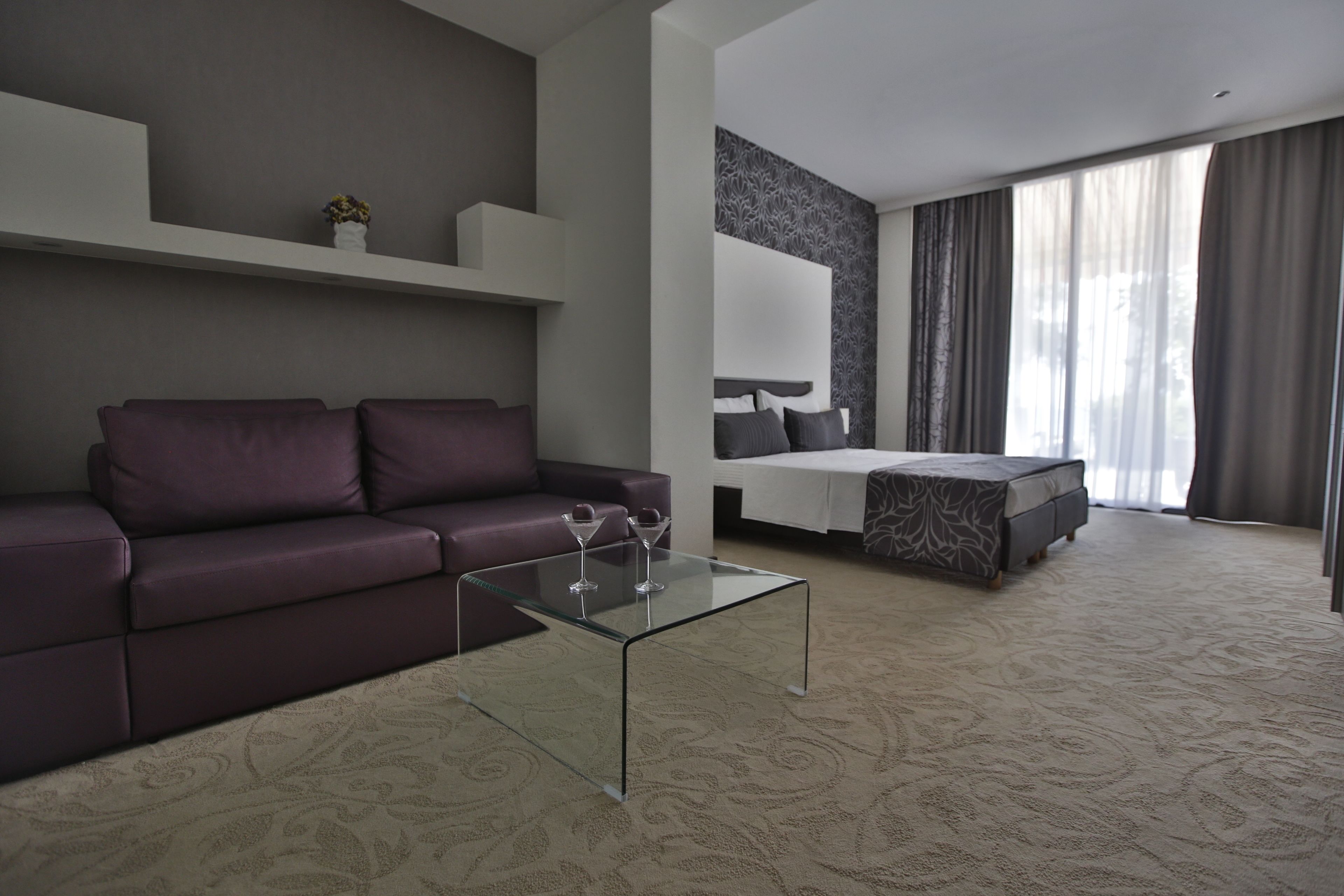 classic double room, balcony, sea view | living area | 85-cm lcd tv with satellite channels, tv