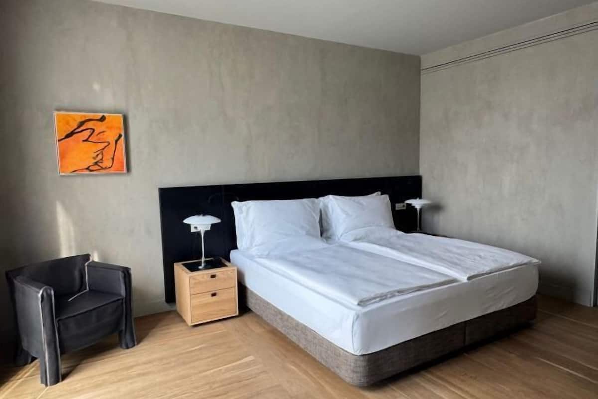 2 habitaciones y sábanas de algodón egipcio