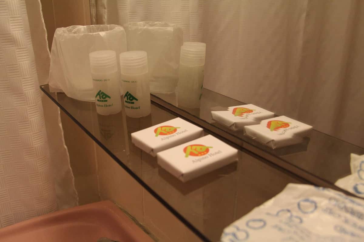 combined shower/bathtub, free toiletries, hair dryer, bidet