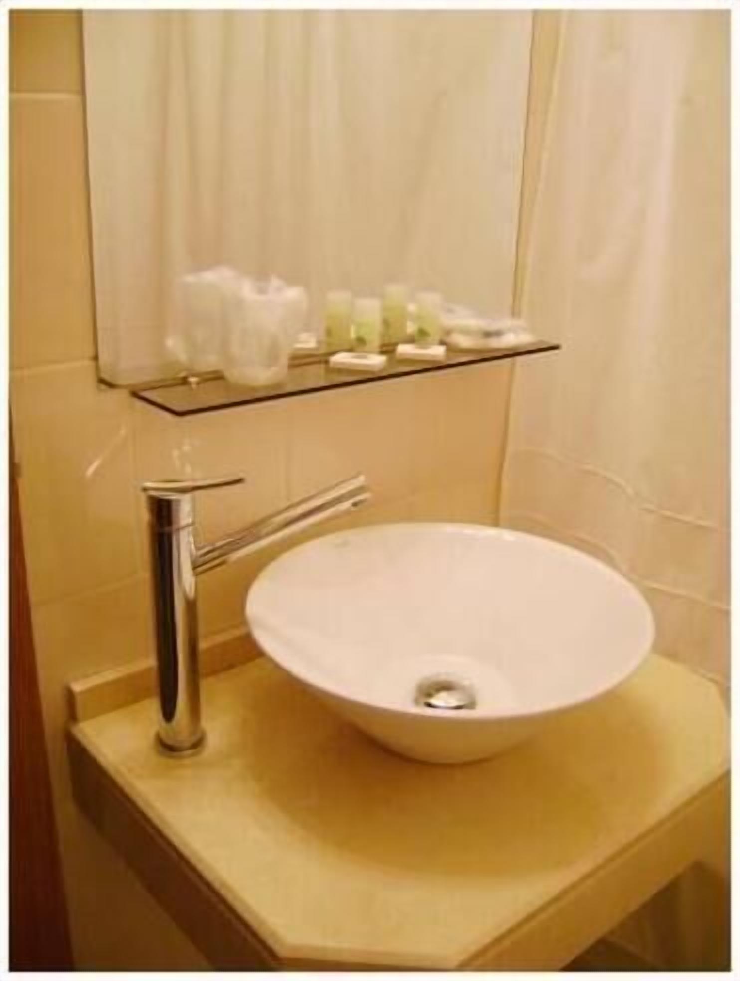 combined shower/bathtub, free toiletries, hair dryer, bidet