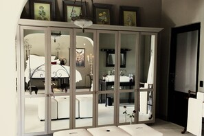 Grand Double or Twin Room, 1 King Bed, Patio, Pool View | Bathroom | Separate tub and shower, designer toiletries, hair dryer, bathrobes