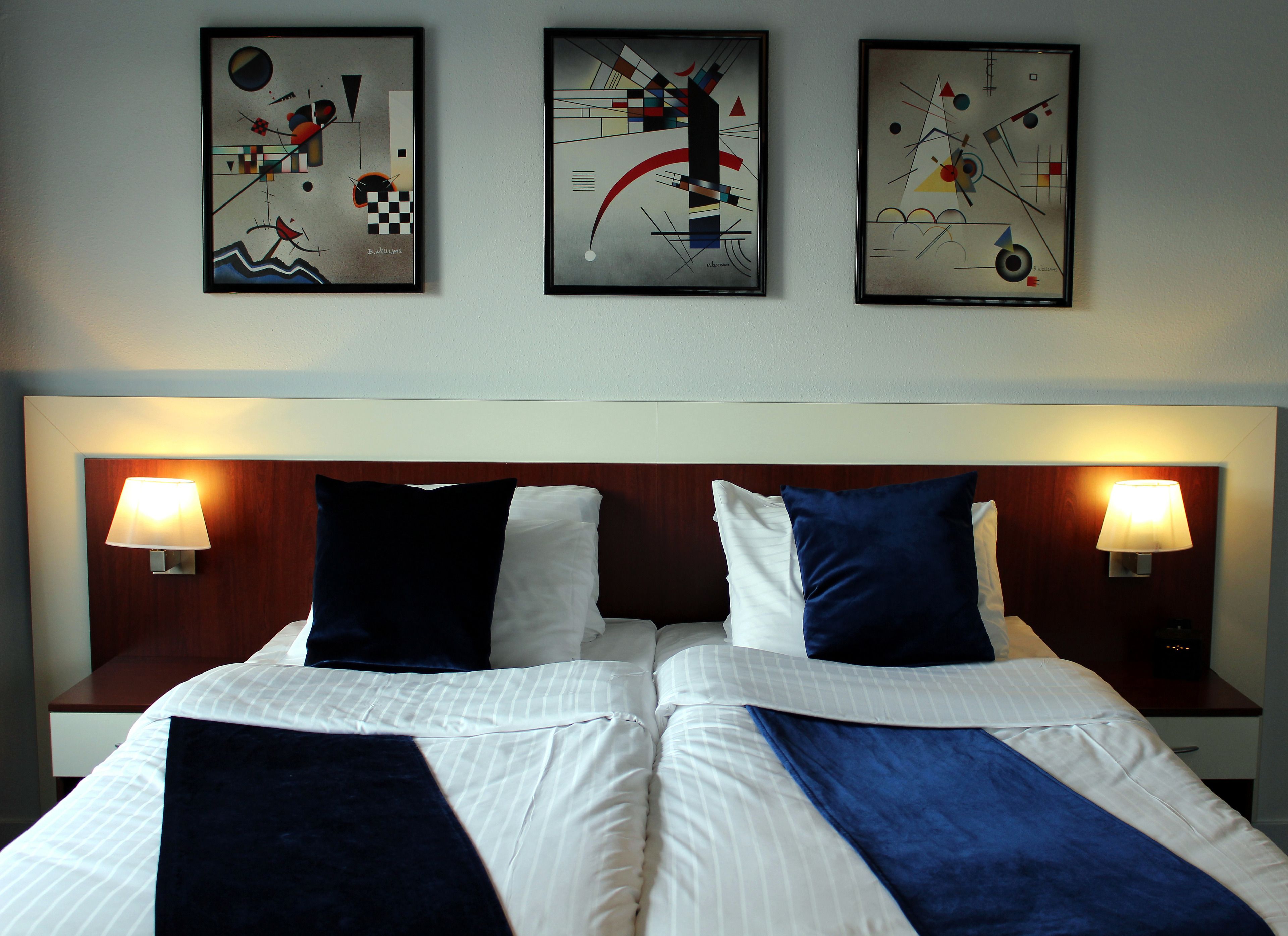 Pillow-top beds, minibar, in-room safe, desk