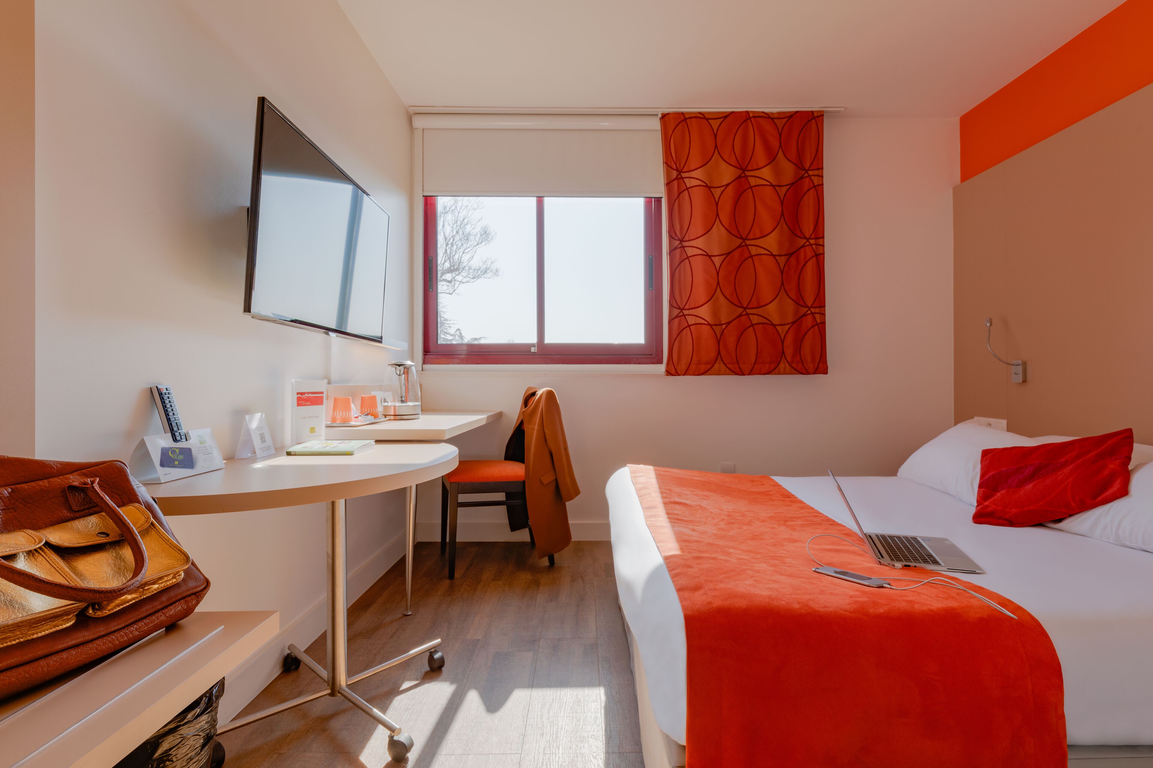 standard double room | premium bedding, desk, laptop workspace, blackout curtains