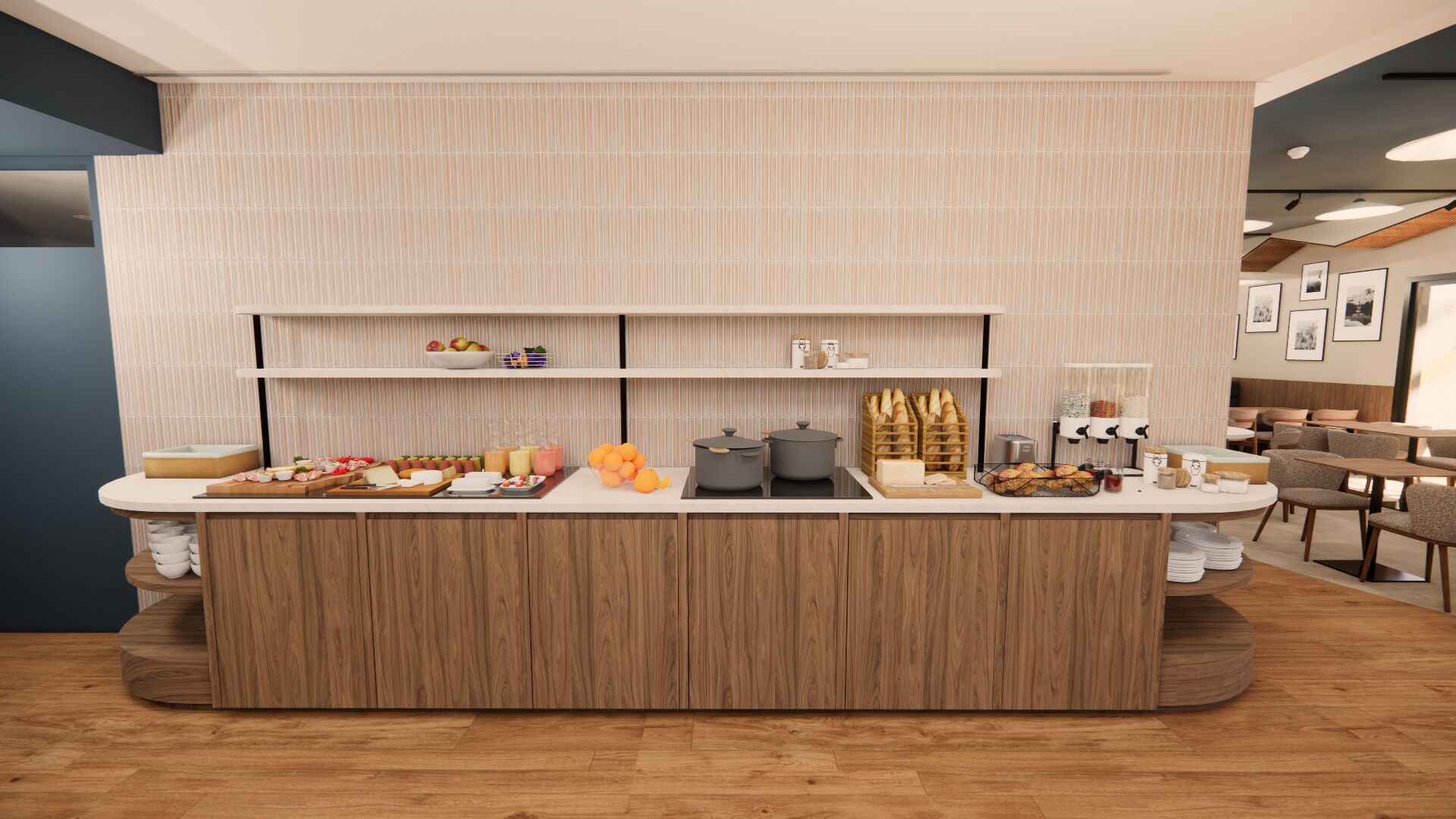 Buffet breakfast on weekdays (EUR 14 per person)