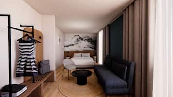 Family Room, Multiple Beds | Premium bedding, desk, laptop workspace, blackout drapes