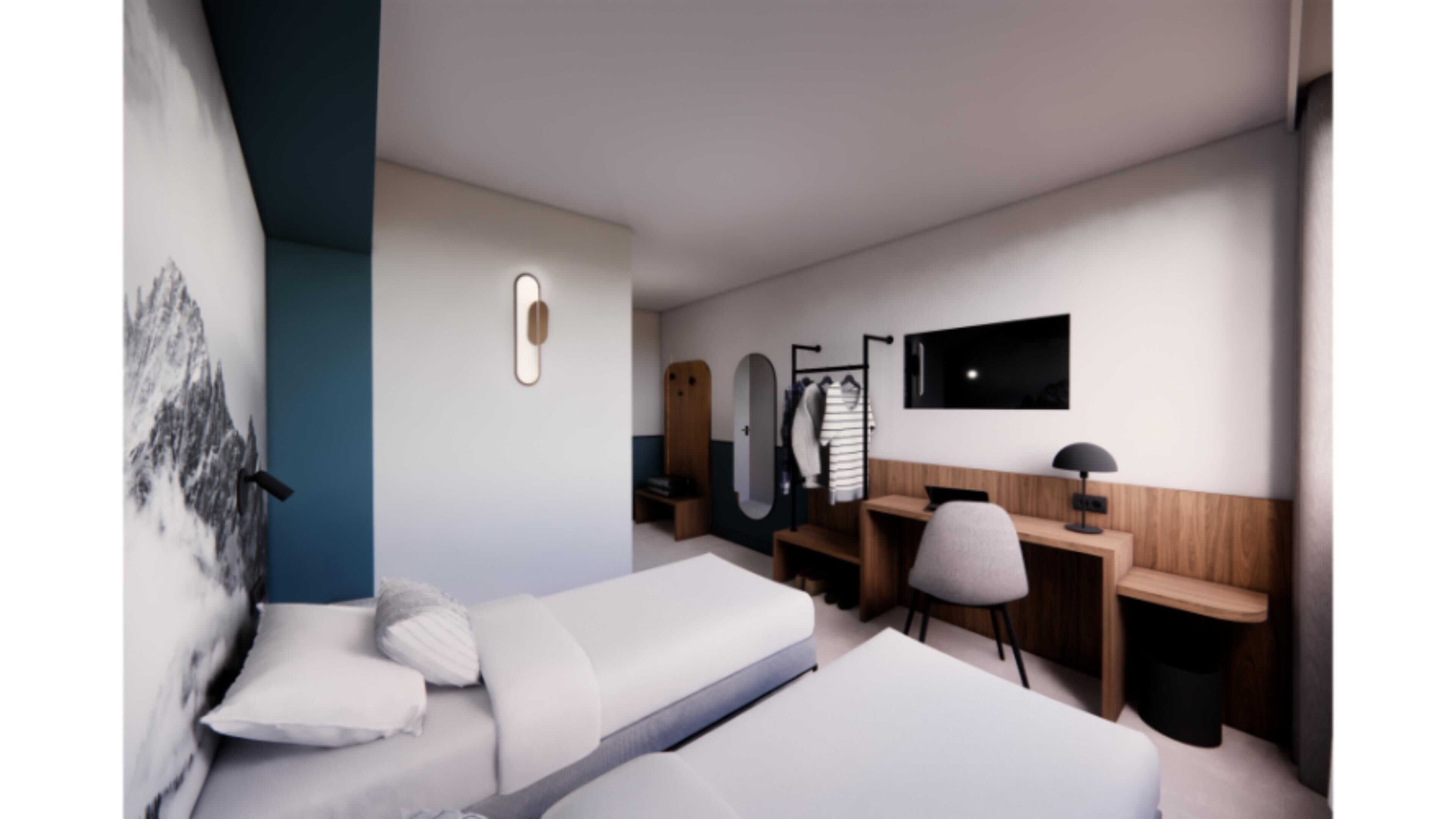 Ropa de cama de alta calidad y escritorio 