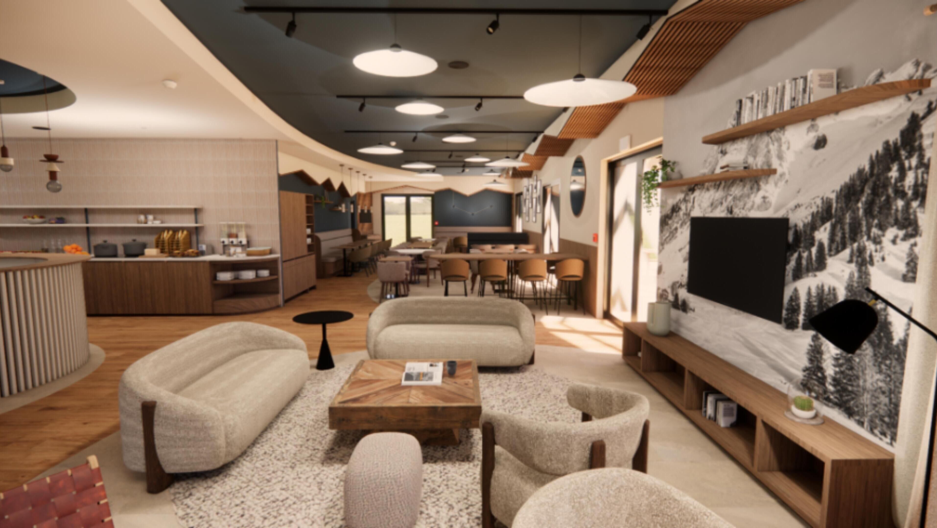 供应早餐、午餐和晚餐，法国菜