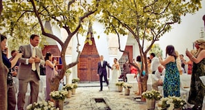Outdoor wedding area