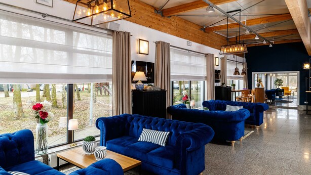 Siddeområde i lobbyen