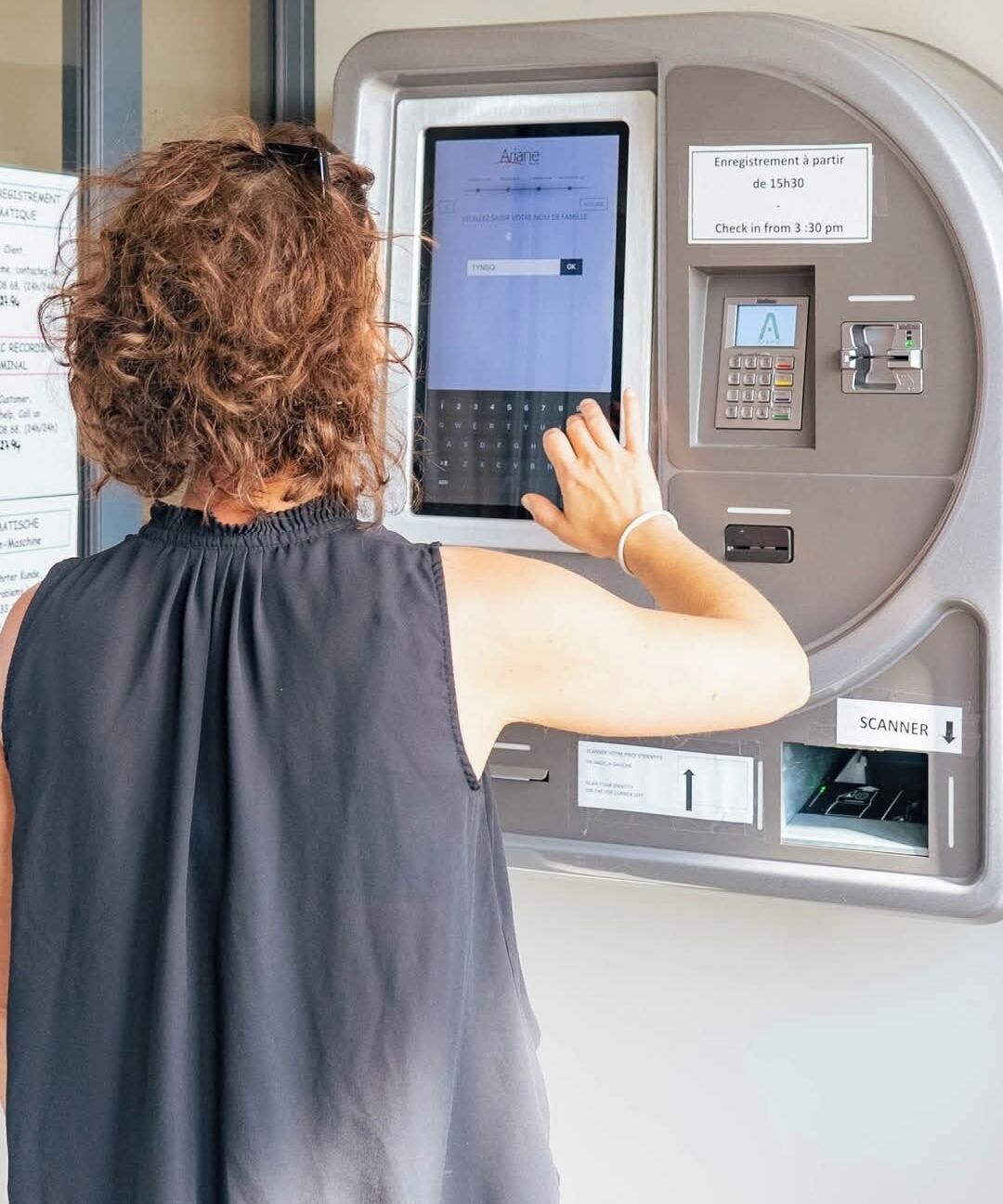 check-in/check-out kiosk