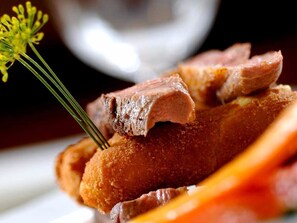 Breakfast, lunch, dinner served; French cuisine