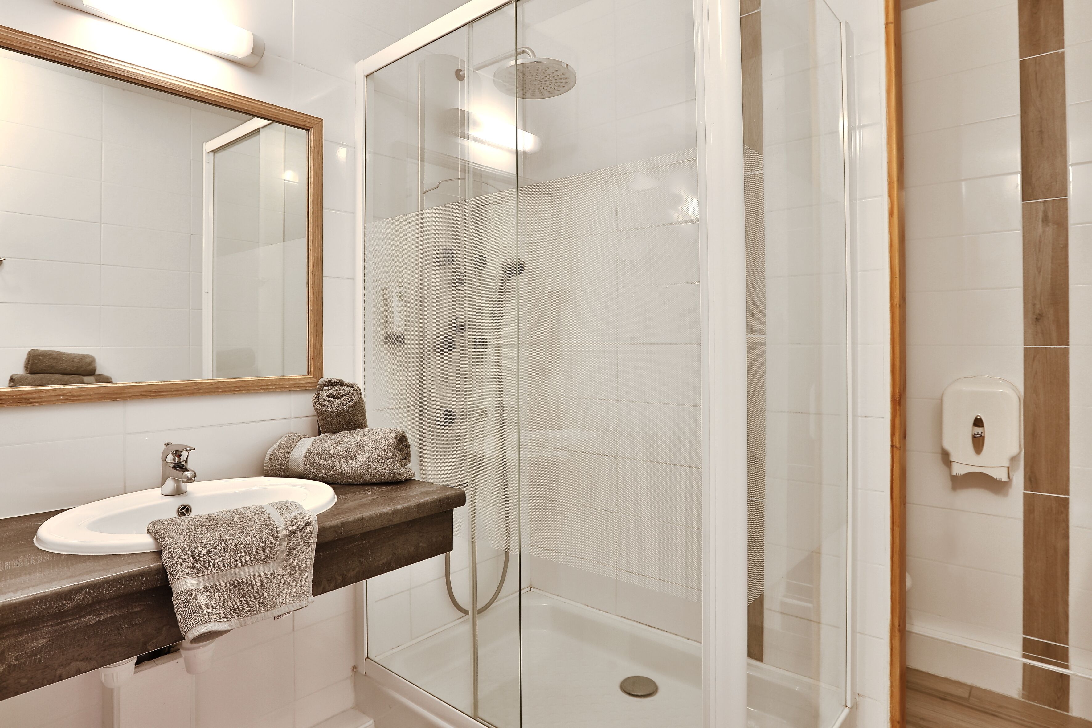 comfort double room | bathroom | hair dryer, towels