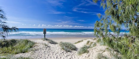 Vlak bij het strand