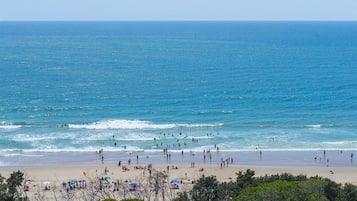 On the beach, white sand