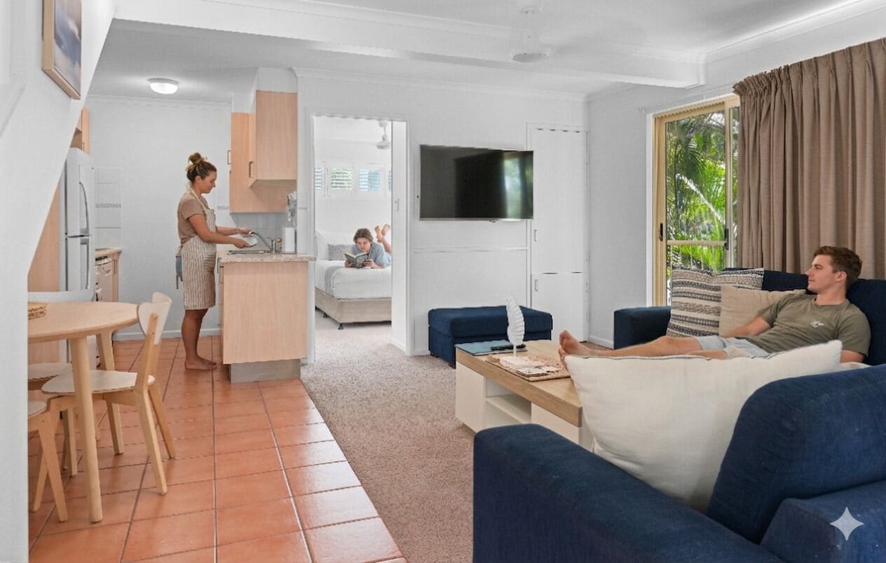 Apartamento familiar, 2 habitaciones, 2 baños | Ropa de cama hipoalergénica y ropa de cama