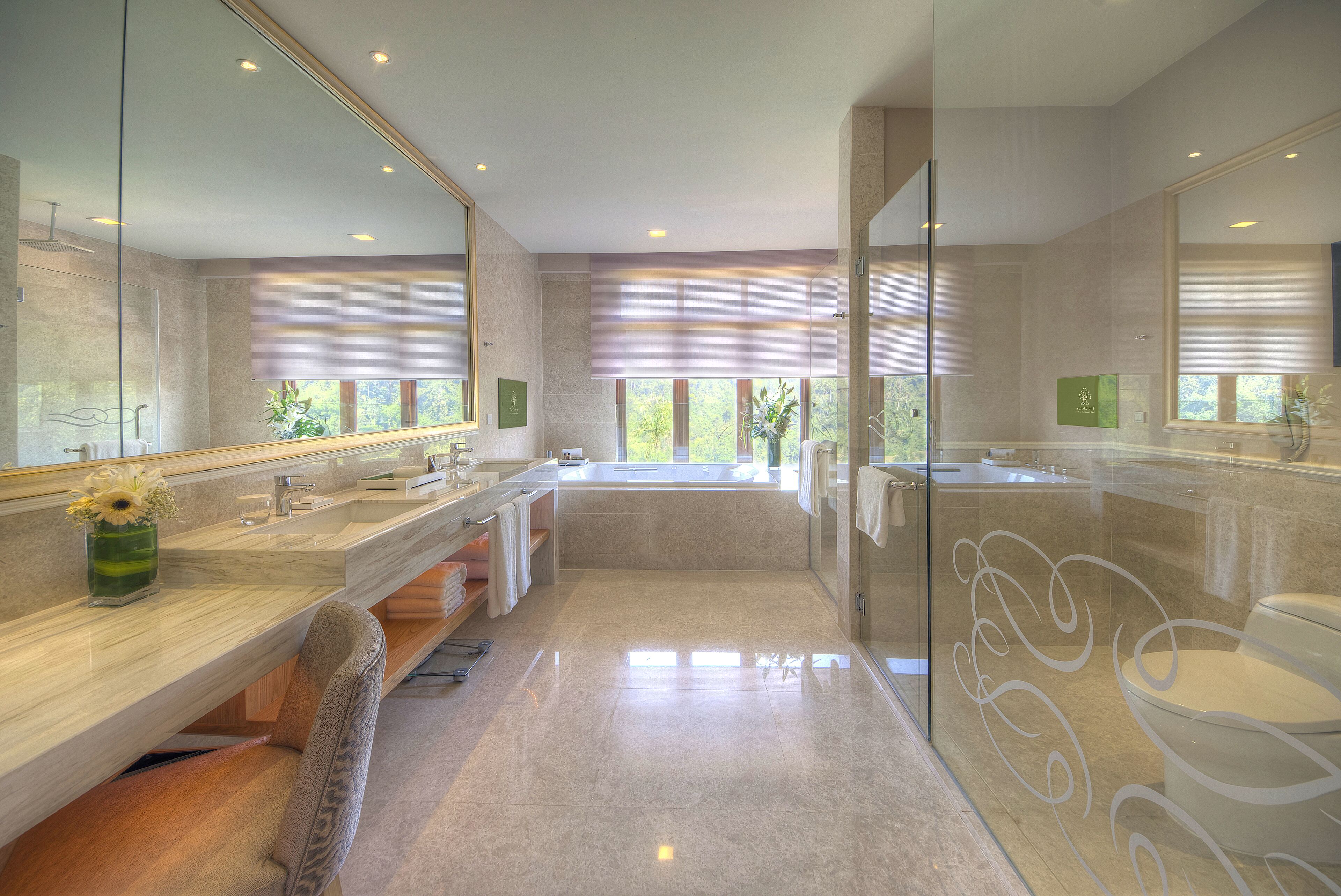 hair dryer, bathrobes, slippers, bidet