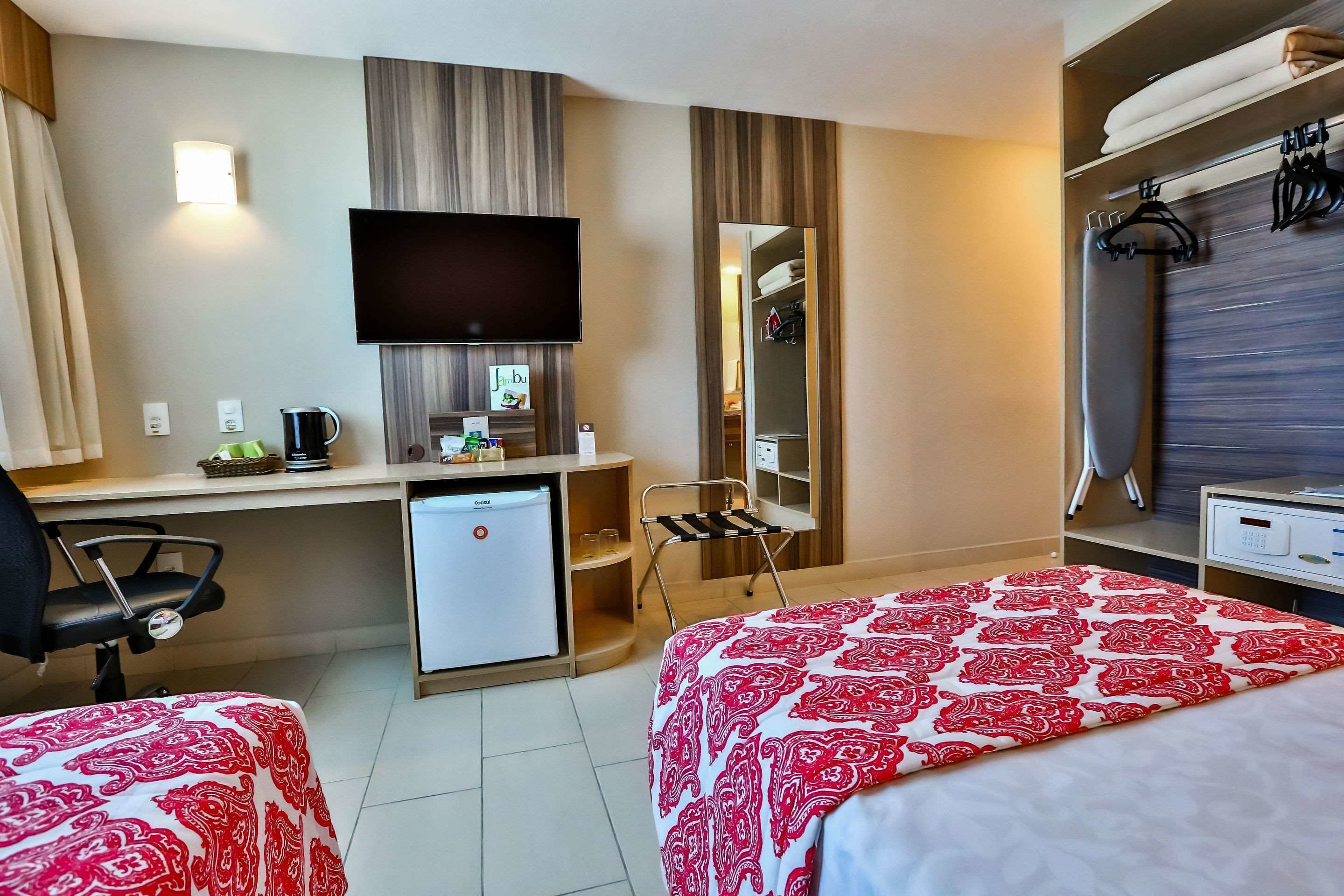 pillow-top beds, minibar, in-room safe, laptop workspace