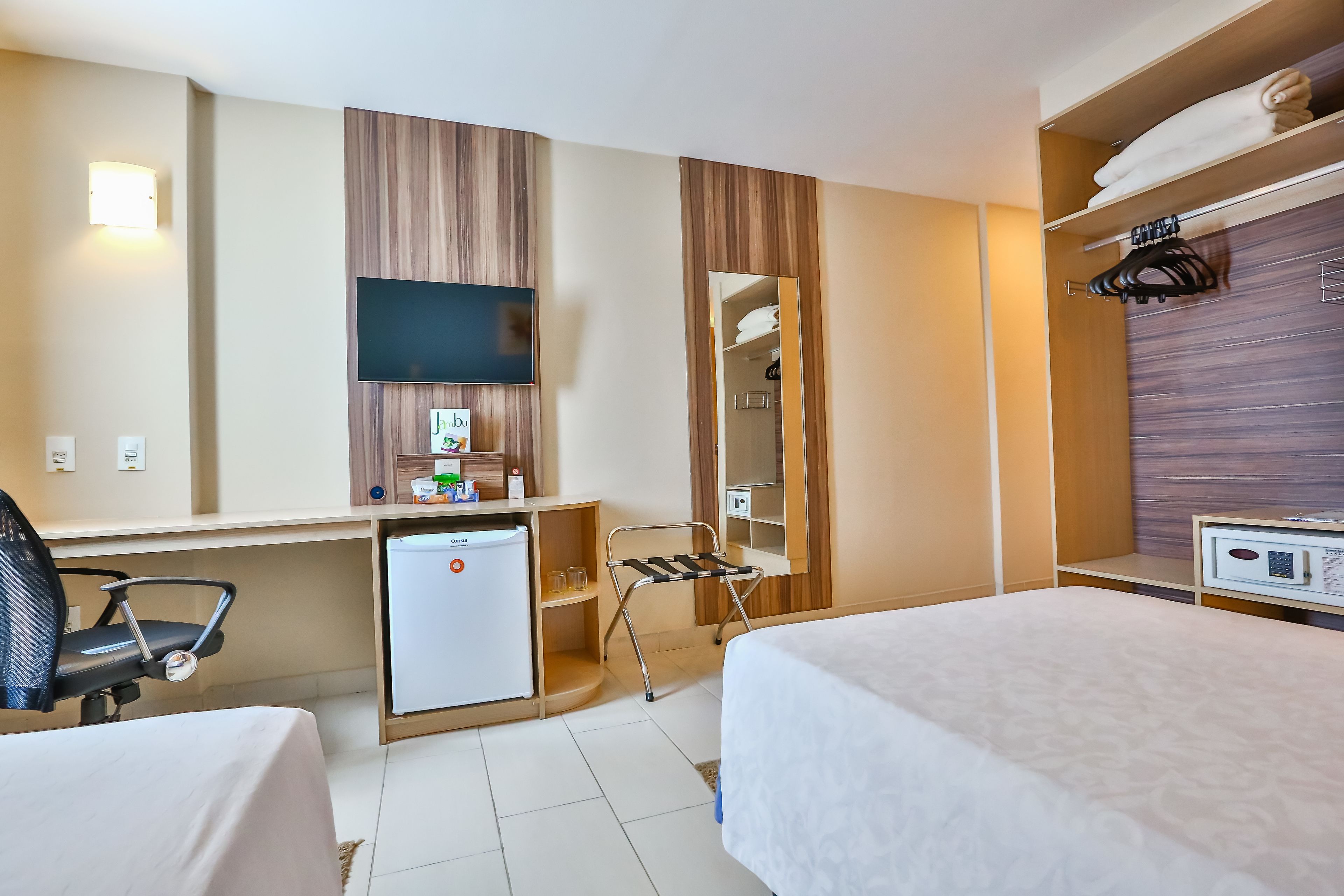 pillow-top beds, minibar, in-room safe, laptop workspace