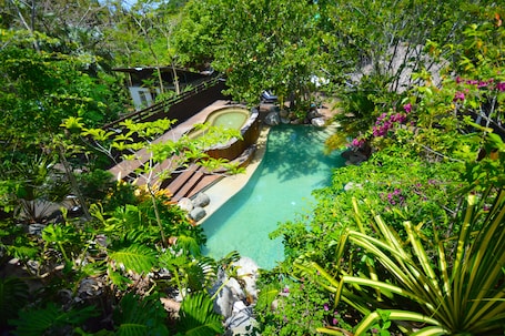 Premium Cottage, 1 Queen Bed, Pool View | Balcony view