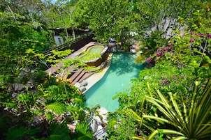 Premium Cottage, 1 Queen Bed, Pool View | Balcony view