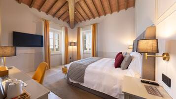 Premium bedding, down duvets, Select Comfort beds, minibar