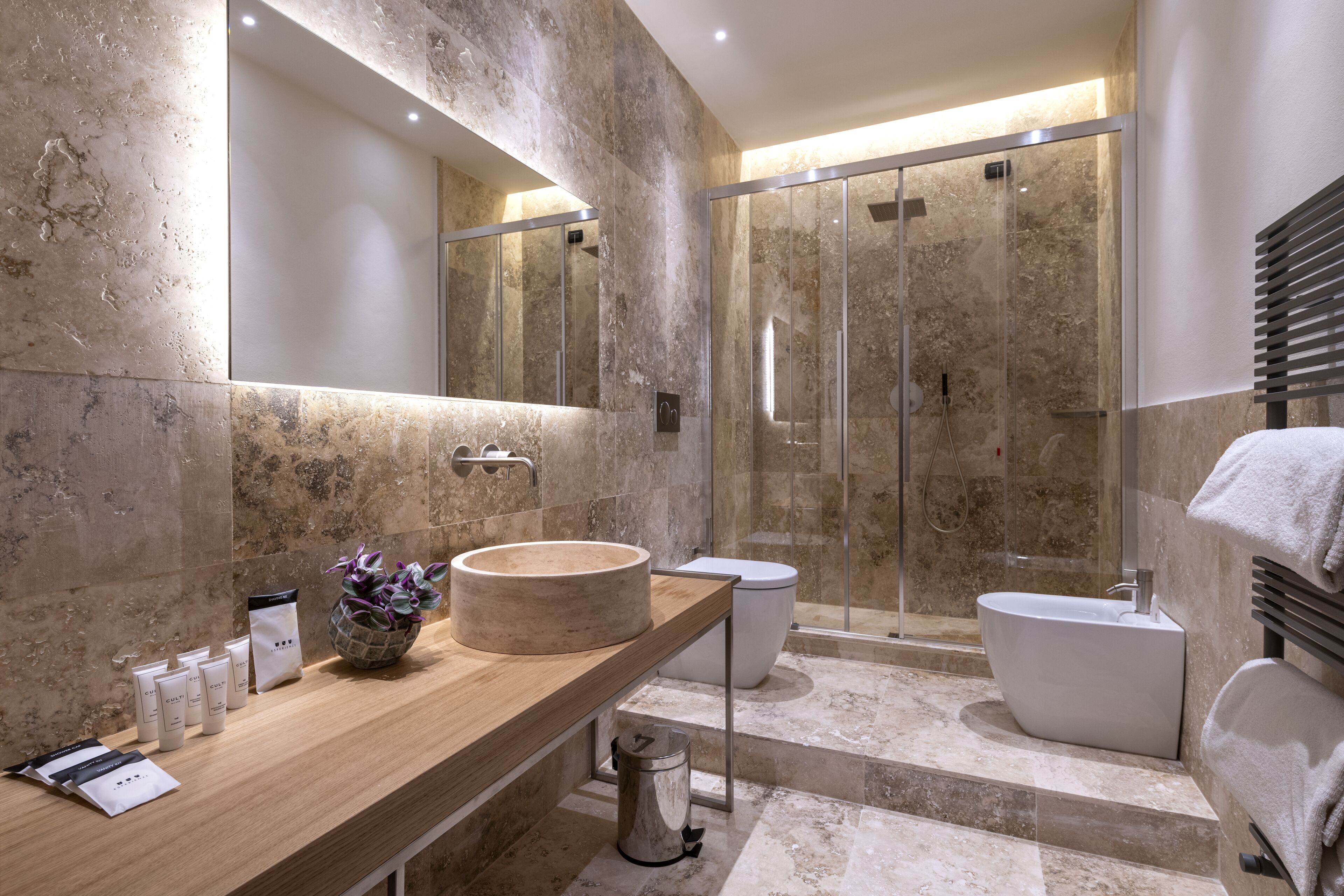 Suite Junior | Bagno | Doccia, set di cortesia gratuito, asciugacapelli, pantofole