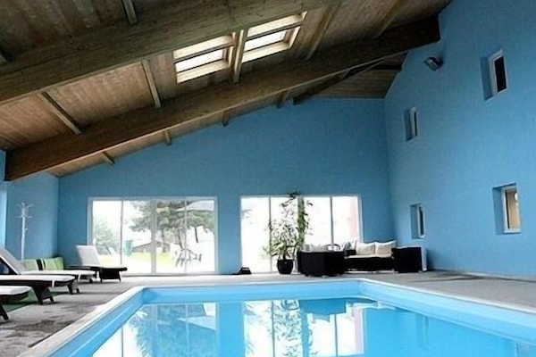 Indoor pool, open 8:00 AM to 9:00 PM, sun loungers