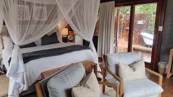 Habitación doble de lujo | Sábanas de algodón egipcio, ropa de cama de alta calidad y edredón