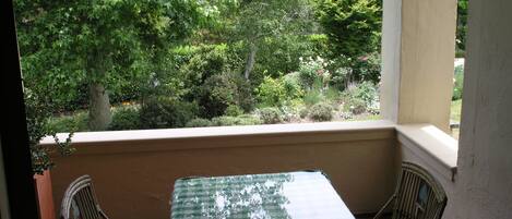 Kamer, 1 queensize bed, gedeelde badkamer (Tomah Room) | Terras