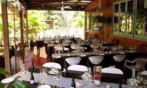 Outdoor banquet area