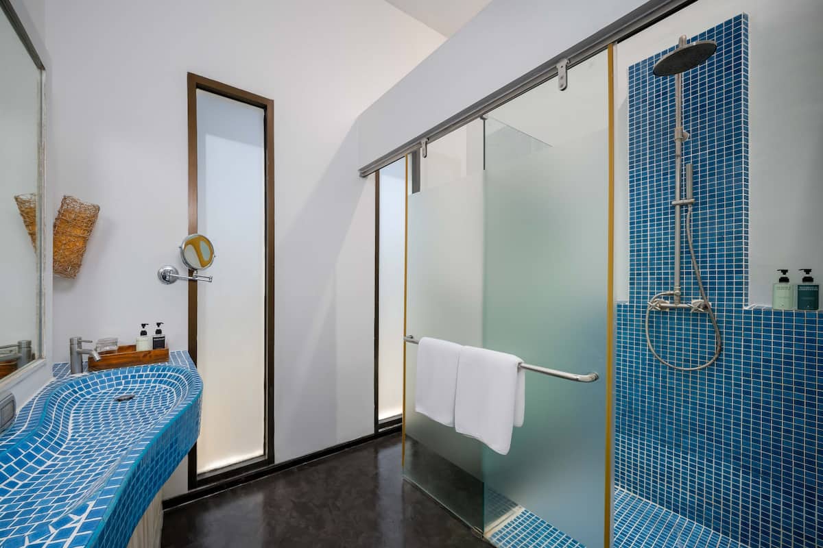 free toiletries, hair dryer, bathrobes, slippers