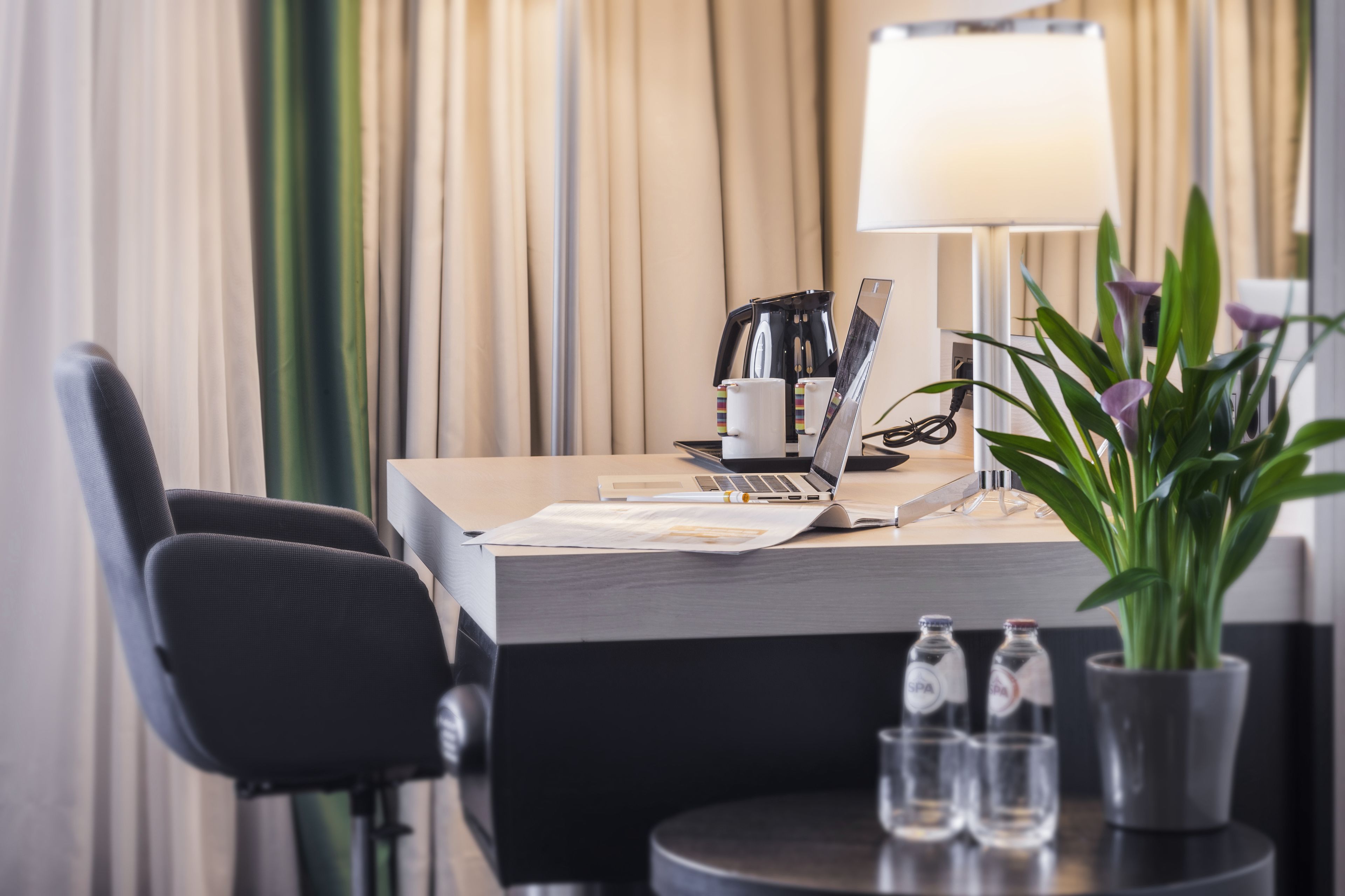 in-room safe, desk, blackout curtains, soundproofing