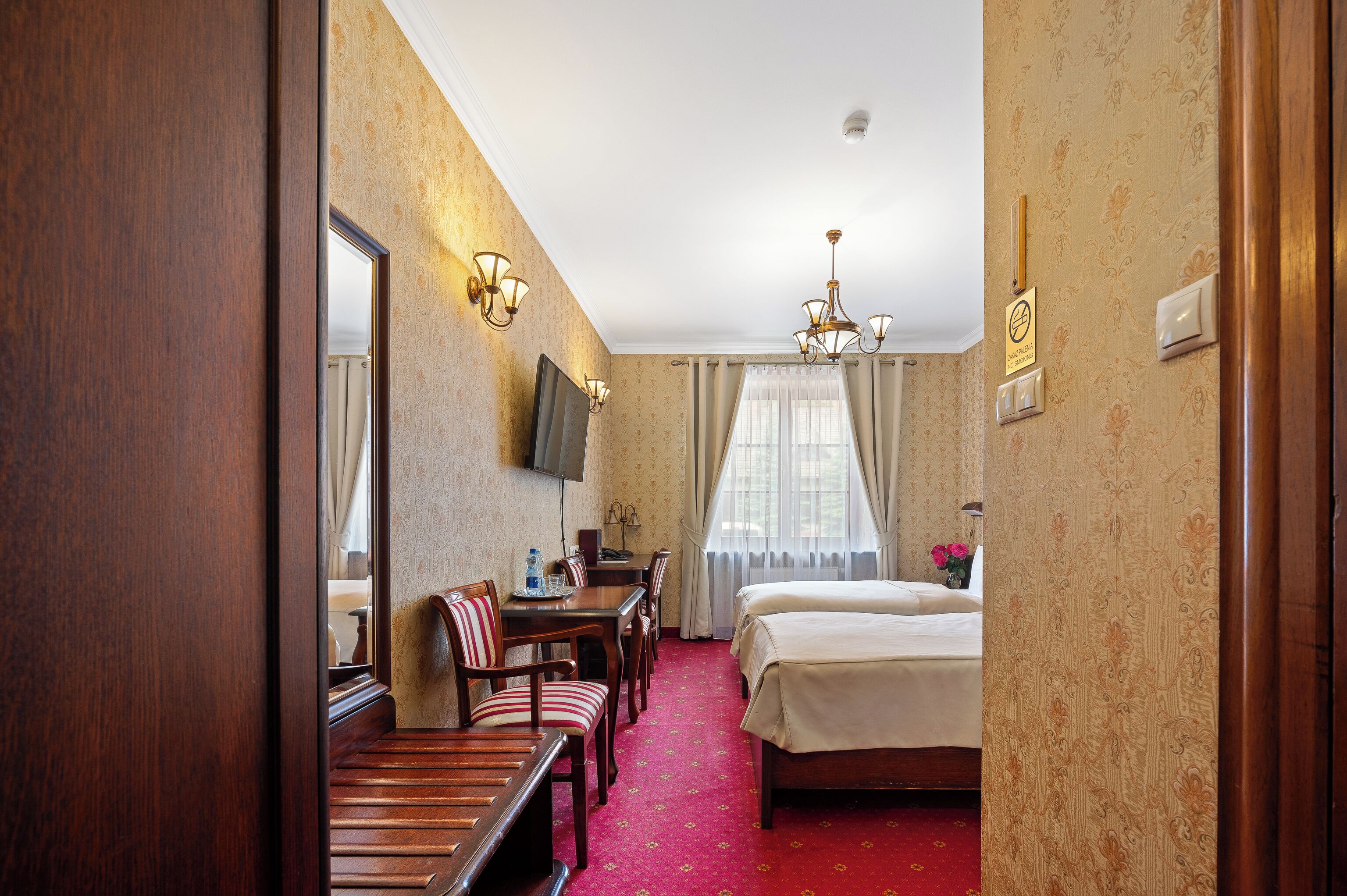 memory-foam beds, in-room safe, desk, laptop workspace