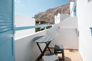 Double Room, Balcony, Mountain View | Balcony view - Hotel Narkissos (Santorini)