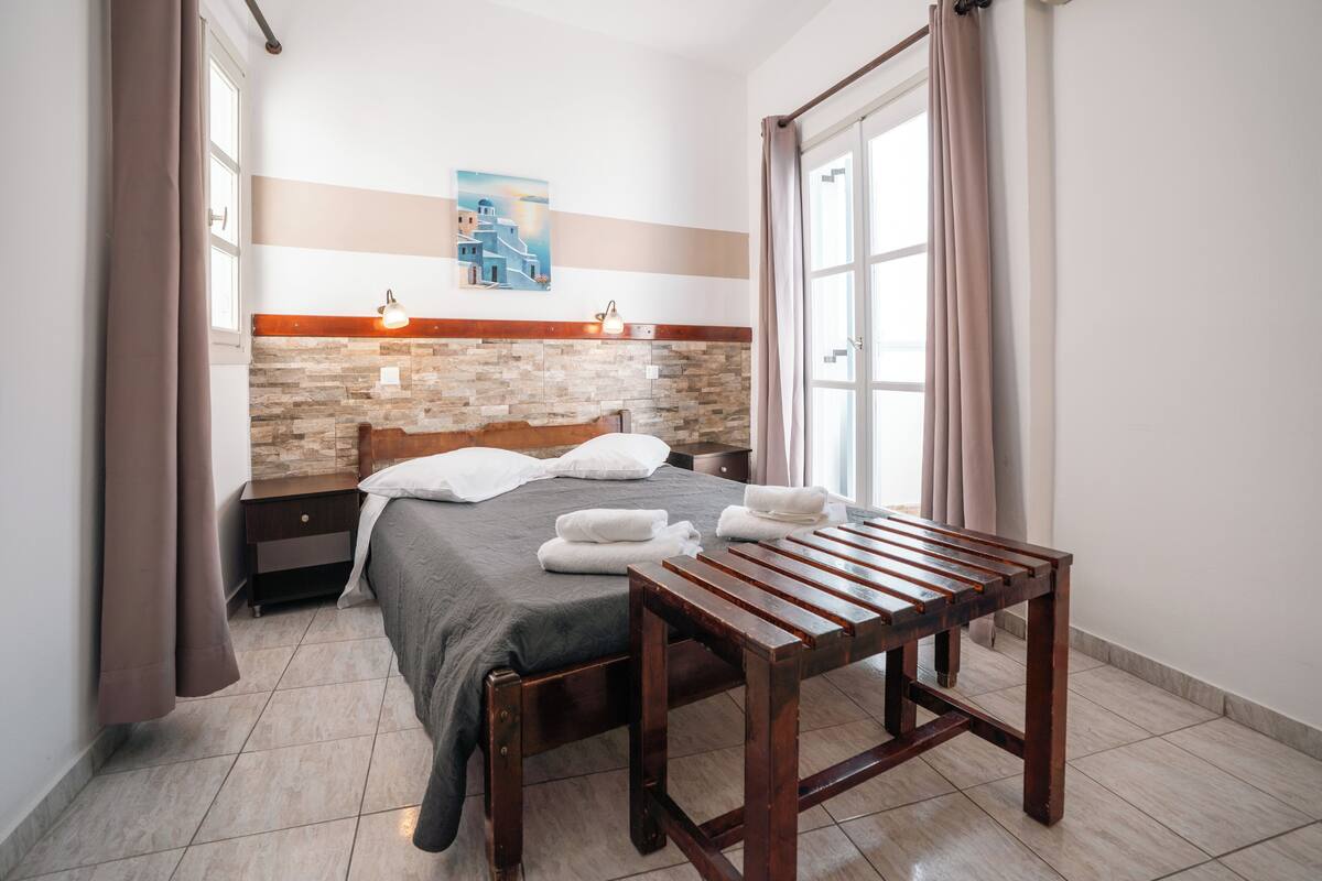 Kamar Double, balkon, pemandangan gunung | Brankas, Wi-Fi gratis, dan seprai linen