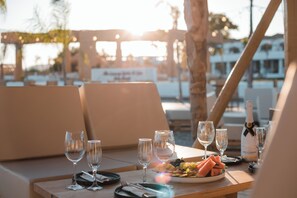 Private beach, free beach shuttle, beach cabanas, sun-loungers