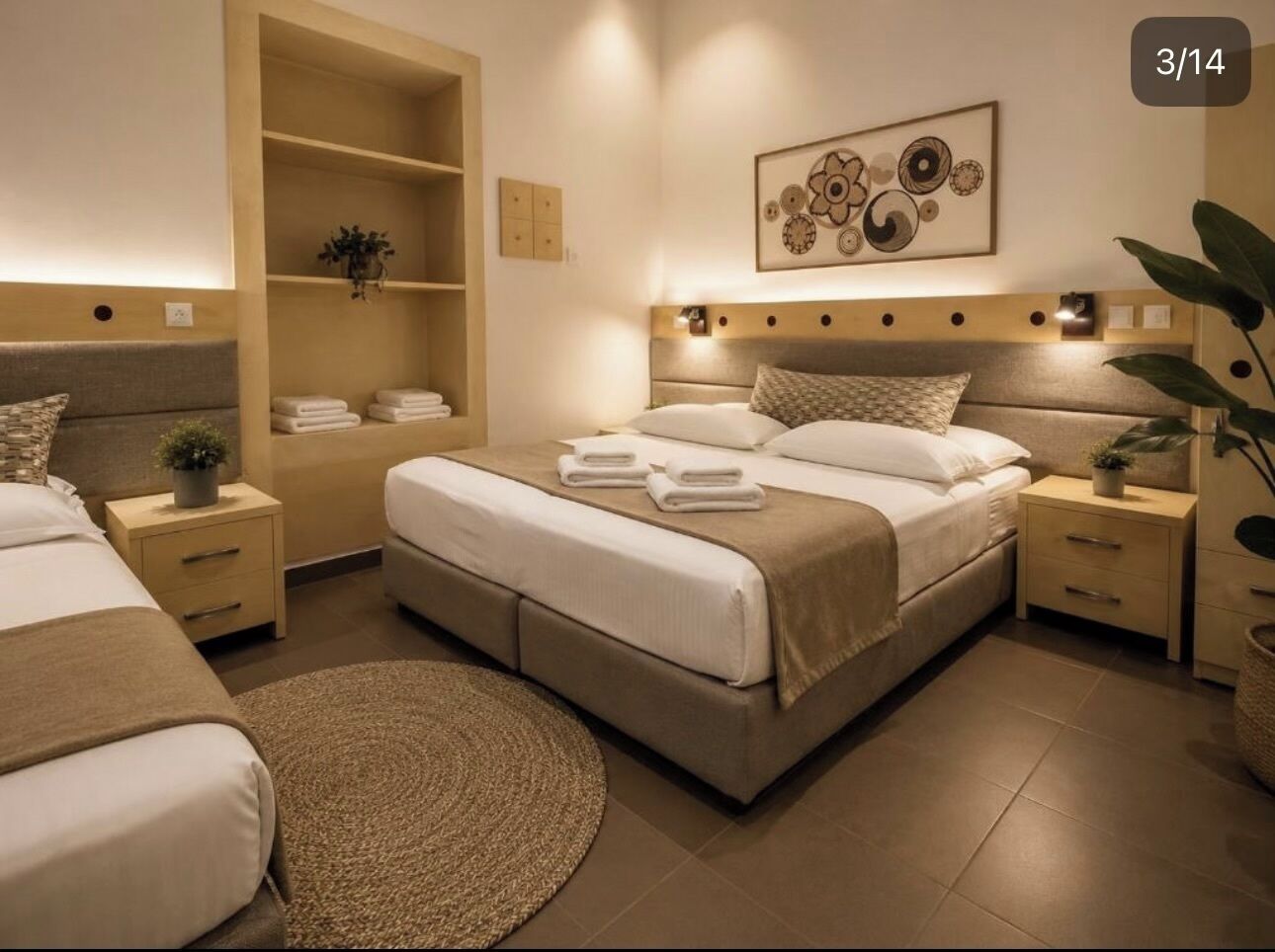 Select Comfort beds, minibar, in-room safe, desk