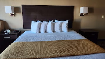Room, 1 King Bed, Accessible | Pillowtop beds, desk, blackout drapes, iron/ironing board