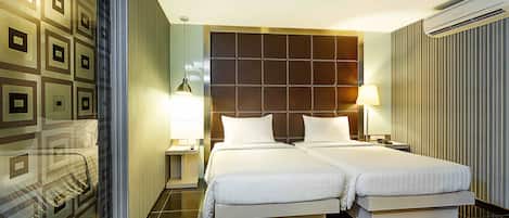 Superior Room, 2 Twin Beds | In-room safe, desk, laptop workspace, blackout drapes