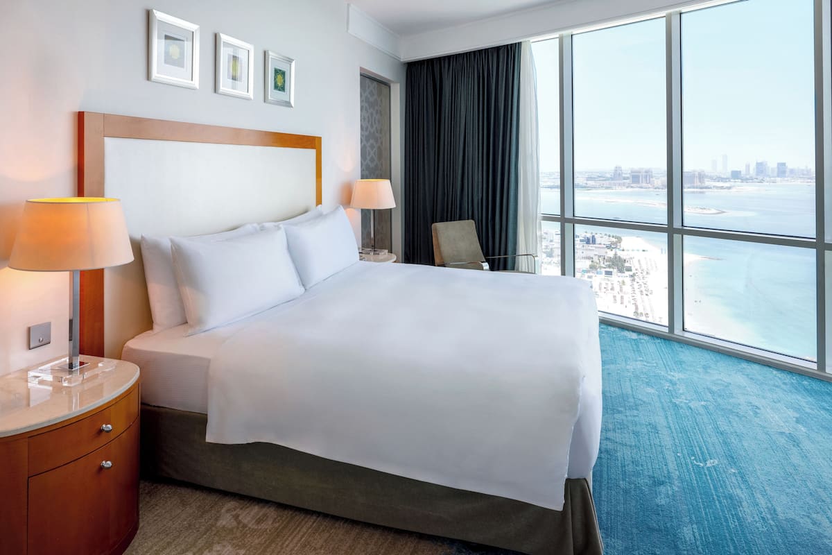Family Suite with Balcony and Panoramic Sea View | Frette Italian sheets, premium bedding, down comforters, minibar