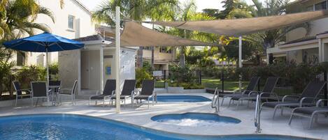 Outdoor pool, a heated pool