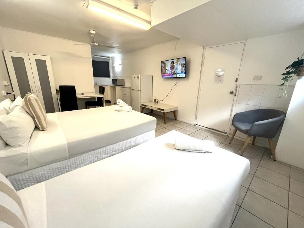 Blackout curtains, iron/ironing board, free WiFi, bed sheets