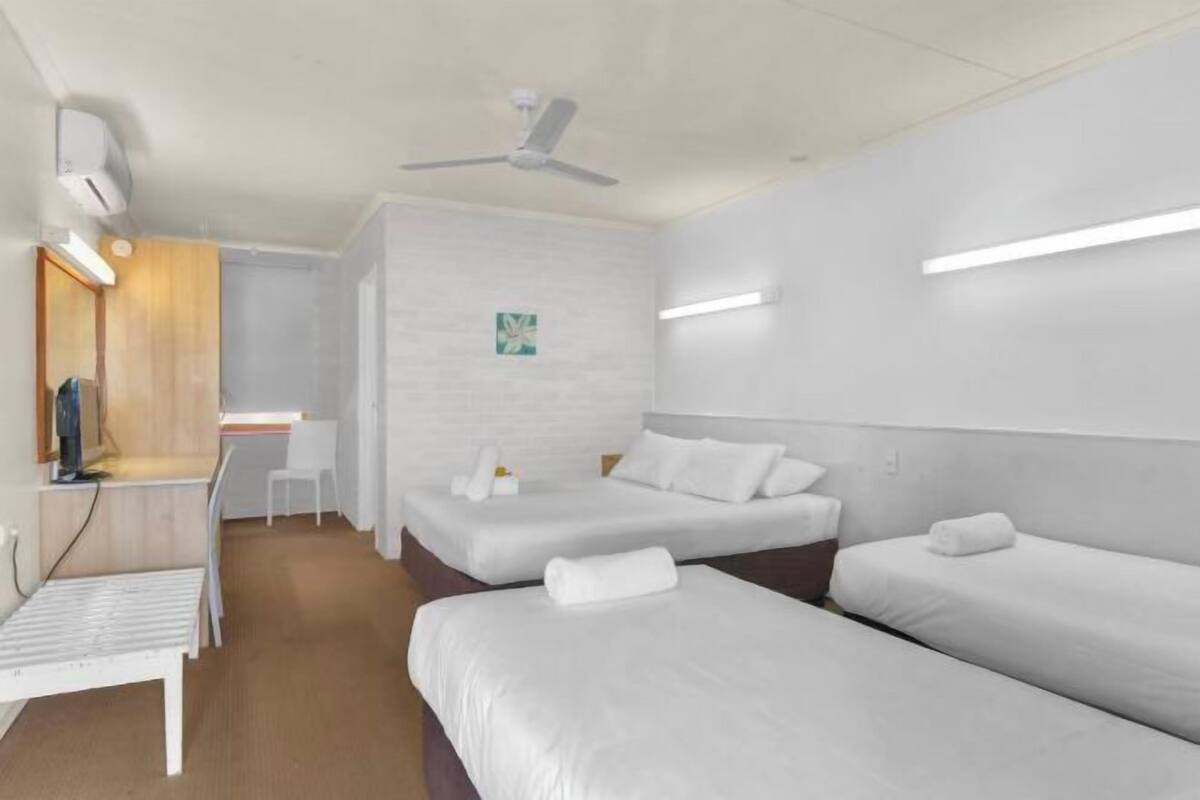 Blackout drapes, iron/ironing board, WiFi (free), bed sheets