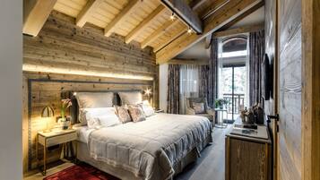 Appartement Luxe, 3 chambres, vue montagne | Draps en coton égyptien, literie de qualité supérieure, minibar