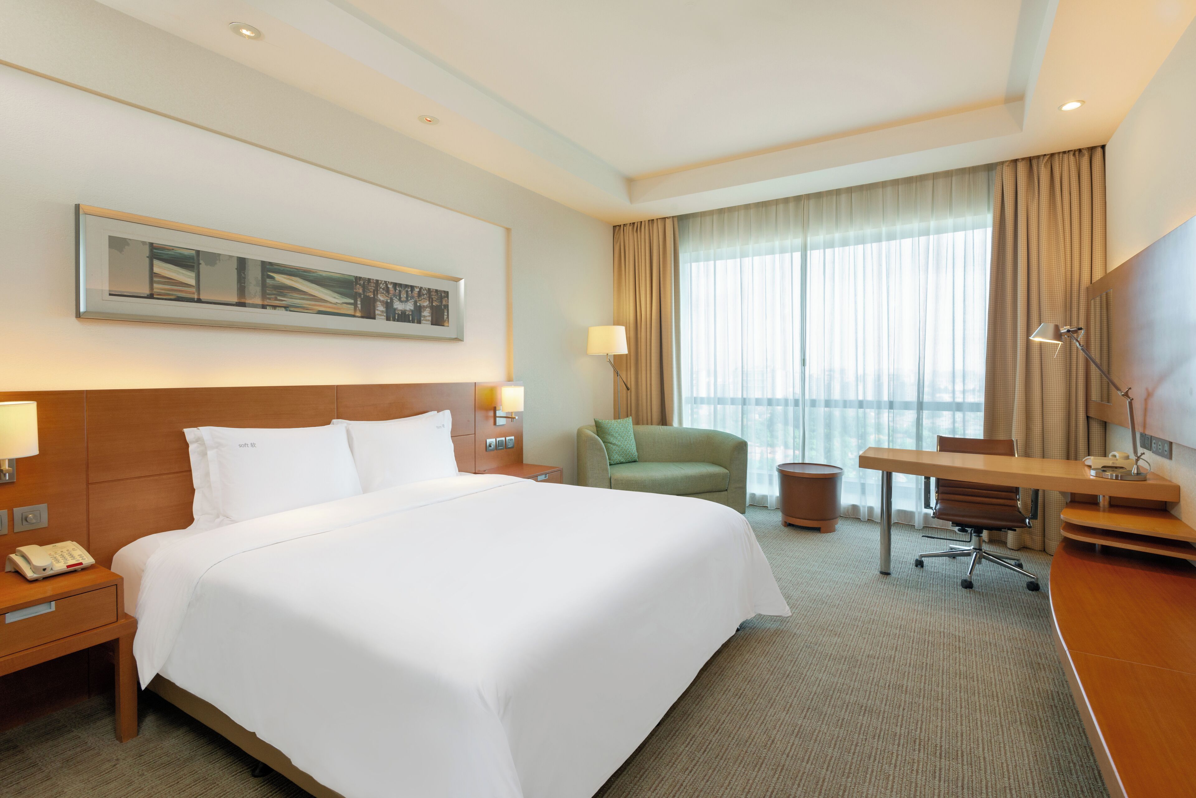 Standard Room, 1 Queen Bed (High Floor, Walk-In Shower) | Down comforters, minibar, in-room safe, desk